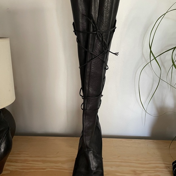 Dolce Vita Leather Knee High Laced Boot - Picture 2 of 6